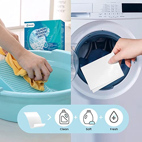 Maravello Washing Machine Cleaner and Laundry Detergent Sheets Combo